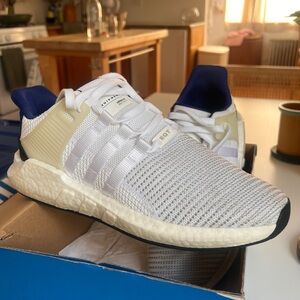 Adidas White and Tan Running Shoes